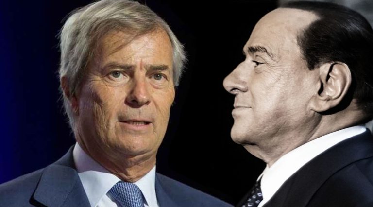 Vincent Bolloré e Silvio Berlusconi